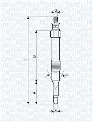 062900000304 Magneti Marelli bujía de incandescencia