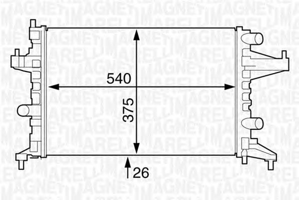 350213829000 Magneti Marelli radiador refrigeración del motor