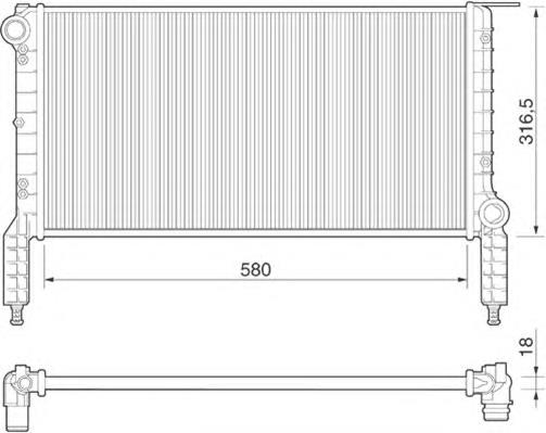 350213180000 Magneti Marelli radiador refrigeración del motor