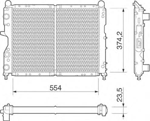 71736500 Fiat/Alfa/Lancia radiador refrigeración del motor