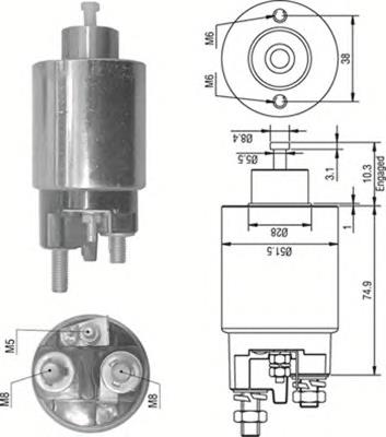 9405836728 Fiat/Alfa/Lancia interruptor magnético, estárter