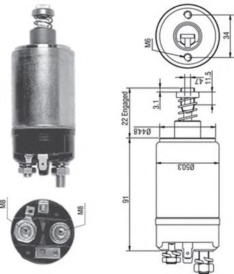 Interruptor magnético, estárter 136544 Cargo