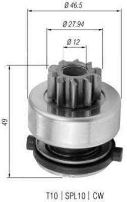 940113020357 Magneti Marelli bendix, motor de arranque