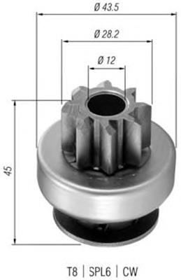 940113020362 Magneti Marelli bendix, motor de arranque