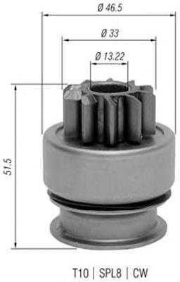 940113020348 Magneti Marelli bendix, motor de arranque