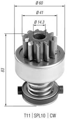 940113020404 Magneti Marelli bendix, motor de arranque