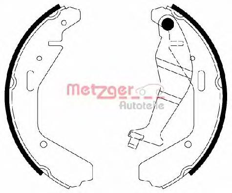 MG 829 Metzger zapatas de frenos de tambor traseras