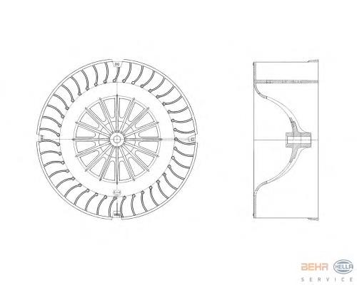 8EW009157191 HELLA motor eléctrico, ventilador habitáculo