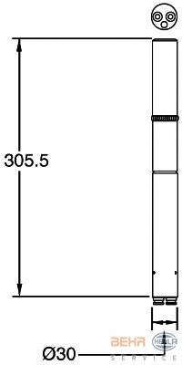 8FT351335141 HELLA receptor-secador del aire acondicionado