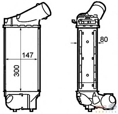 8ML376760731 HELLA radiador de aire de admisión