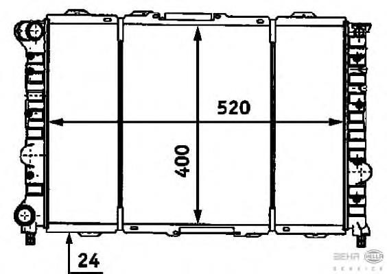 8MK376718101 HELLA radiador refrigeración del motor