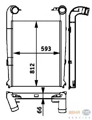 8ML376724241 HELLA radiador de aire de admisión