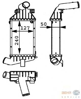 8ML 376 723-121 HELLA radiador de aire de admisión