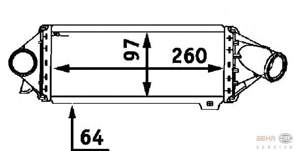  Radiador de aire de admisión para Opel Astra 53, 54, 58, 59