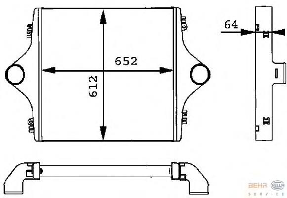 8ML 376 723-741 HELLA radiador de aire de admisión