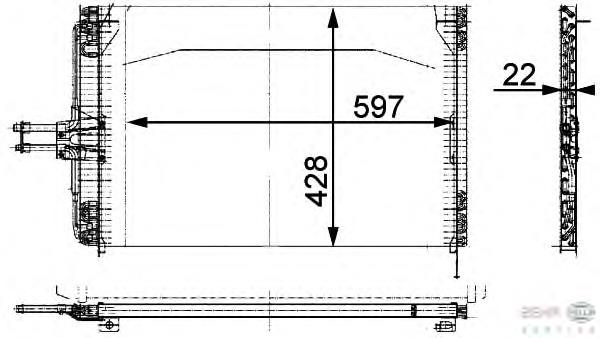 8FC351035464 HELLA condensador aire acondicionado