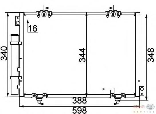 8FC351038731 HELLA condensador aire acondicionado