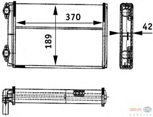 8FH351312421 HELLA radiador de calefacción