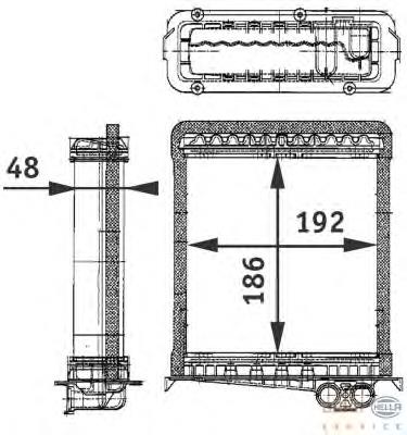 8FH351311751 HELLA radiador de calefacción