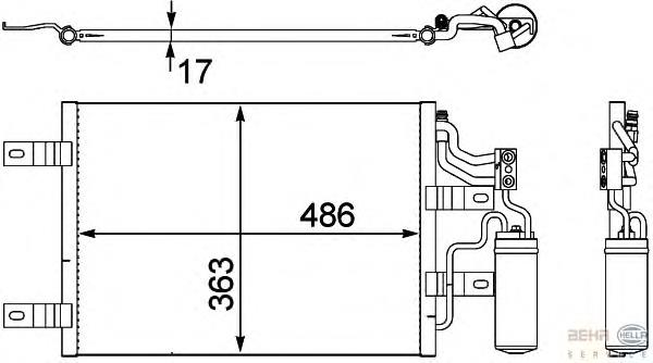 8FC351302551 HELLA condensador aire acondicionado