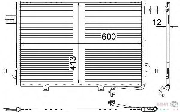 8FC351303431 HELLA condensador aire acondicionado