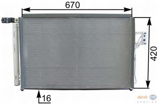 8FC351303191 HELLA condensador aire acondicionado