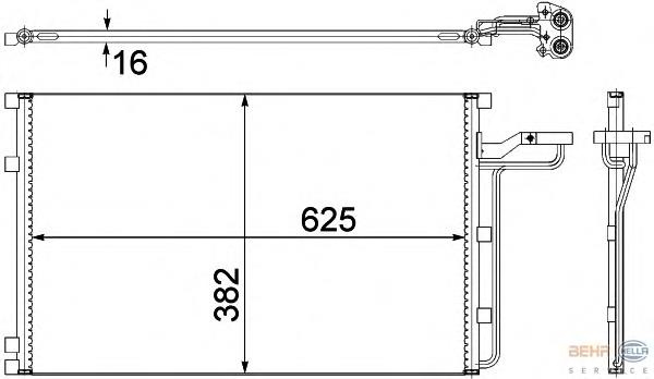 8FC351307621 HELLA condensador aire acondicionado