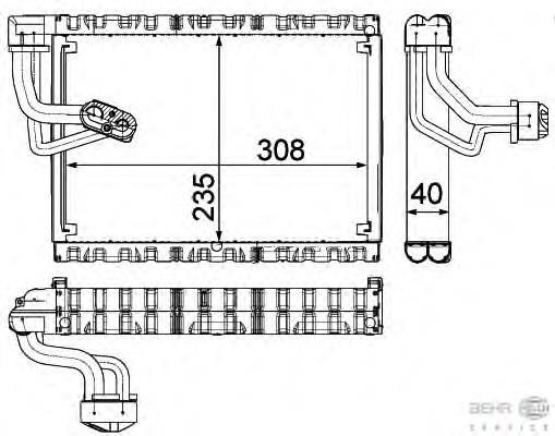 Evaporador, aire acondicionado 8K2898191A VAG