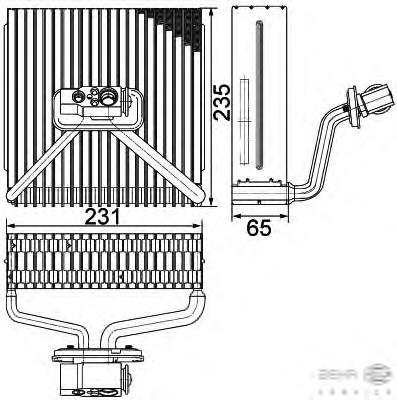  Evaporador, aire acondicionado para Opel Meriva 