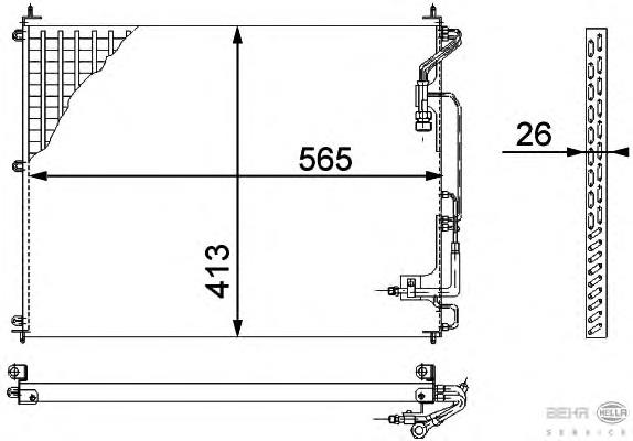 Condensador aire acondicionado 8FC351317221 HELLA