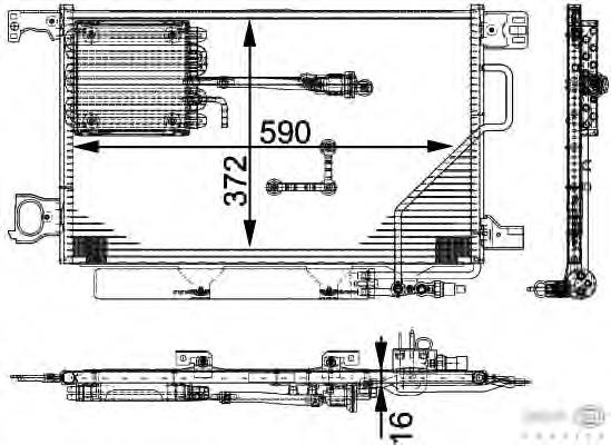 8FC351317491 HELLA condensador aire acondicionado