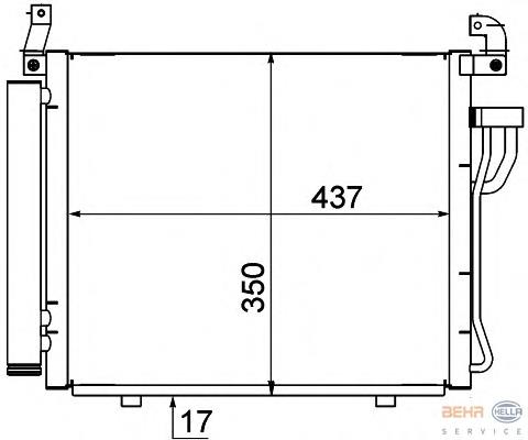 8FC351318761 HELLA condensador aire acondicionado