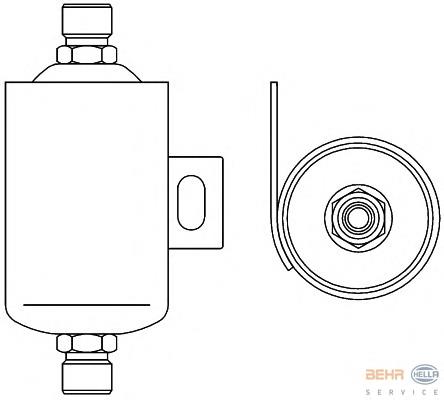 8FT351192491 HELLA receptor-secador del aire acondicionado