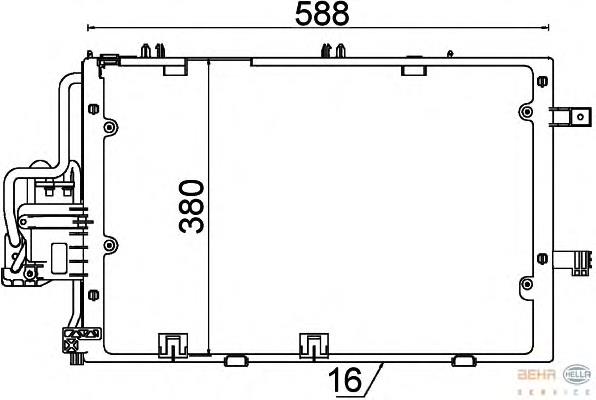 8FC351300604 HELLA condensador aire acondicionado