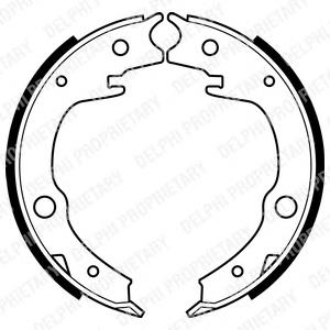LS1994 Delphi juego de zapatas de frenos, freno de estacionamiento
