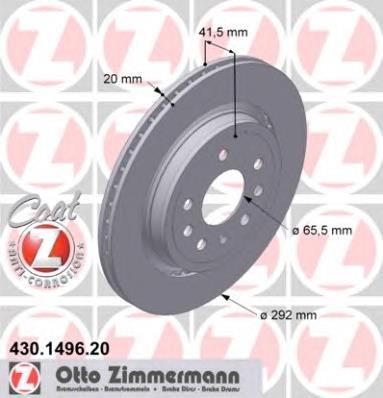 430.1496.20 Zimmermann disco de freno trasero