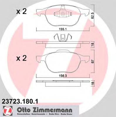 23723.180.1 Zimmermann pastillas de freno delanteras