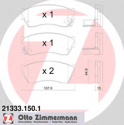 213331501 Zimmermann pastillas de freno delanteras