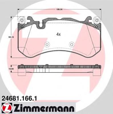 246811661 Zimmermann pastillas de freno delanteras