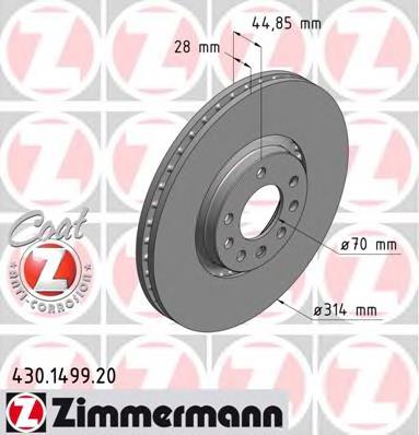 430149920 Zimmermann freno de disco delantero