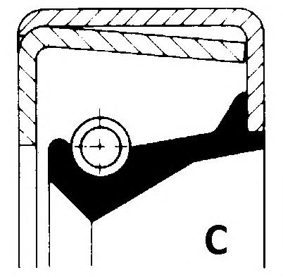 033.146 Elring sello de aceite cubo trasero exterior