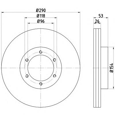 Freno de disco delantero DI105C Japan Parts