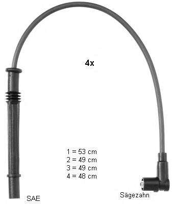 ZEF1604 Beru juego de cables de encendido