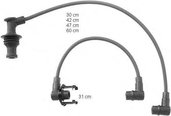 ZEF729 Beru juego de cables de encendido