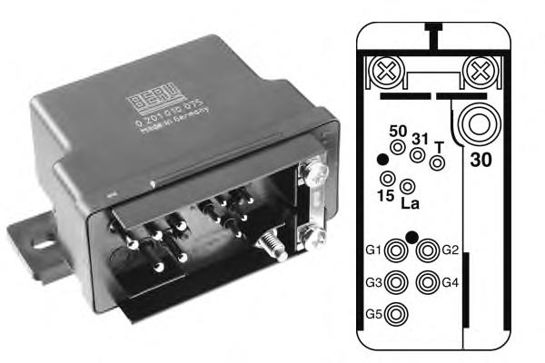 GR075 Beru relé de bujía de precalentamiento