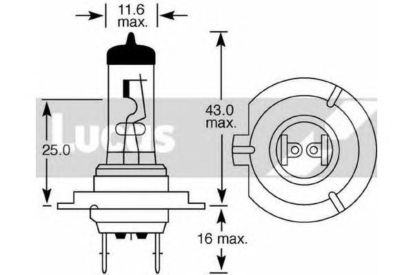 LLB477 Lucas bombilla halógena