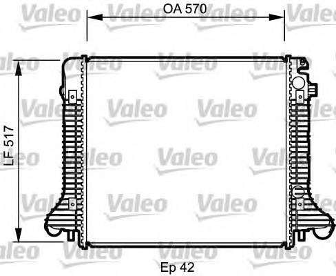 732304 VALEO radiador refrigeración del motor