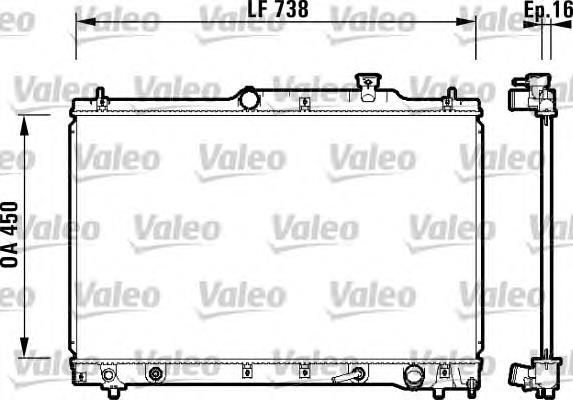 734201 VALEO radiador refrigeración del motor