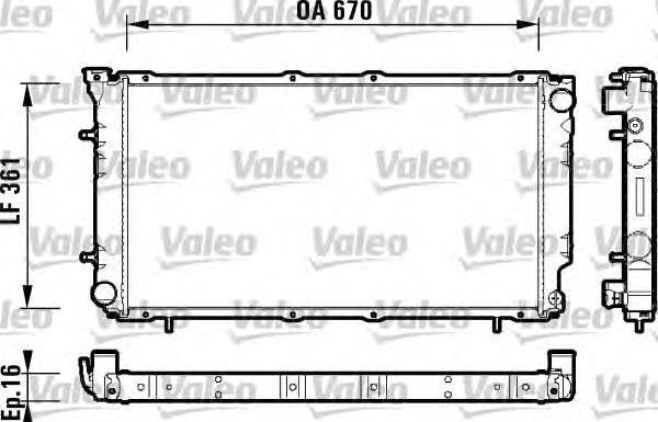 734211 VALEO radiador refrigeración del motor