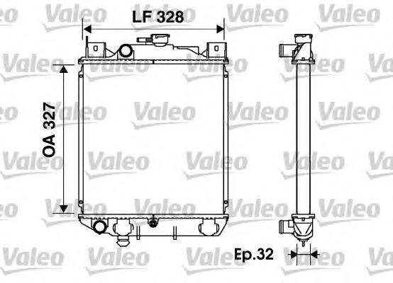 734166 VALEO radiador refrigeración del motor